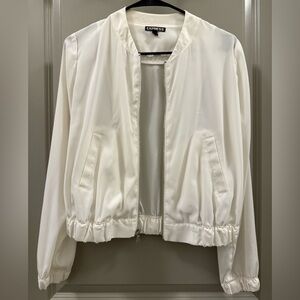 Express Cream Bomber Jacket